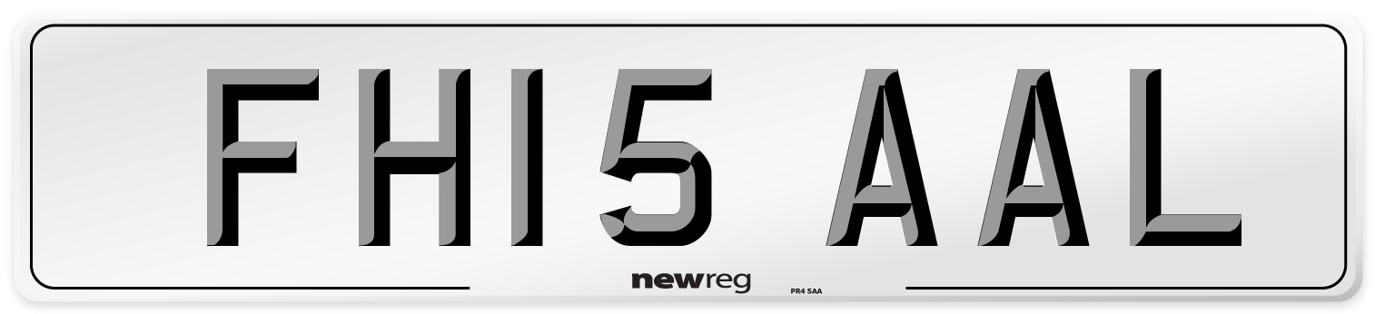 FH15 AAL Number Plate from New Reg